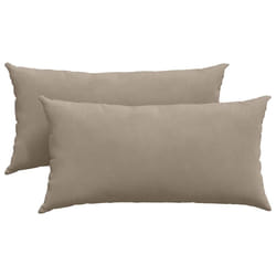 Coussins De Canapé 2 Pcs Taupe 80 X 40 Cm Tissu Vidaxl