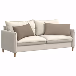 Coussins De Canapé 2 Pcs Taupe 80 X 40 Cm Tissu Vidaxl - Vue supplémentaire 2