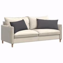 Coussins De Canapé 2 Pcs Gris Foncé 80 X 40 Cm Vidaxl - Vue supplémentaire 2
