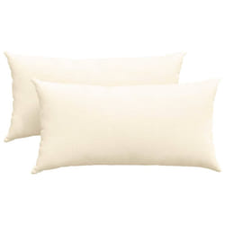 Coussins De Canapé 2 Pcs Crème 80 X 40 Cm Vidaxl