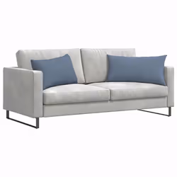 Coussins De Canapé 2 Pcs Bleu 80 X 40 Cm Vidaxl - Vue supplémentaire 2