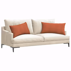 Coussins De Canapé 2 Pcs Rouge Orange 80 X 40 Cm Vidaxl - Vue supplémentaire 2