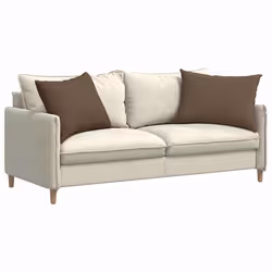 Coussins De Canapé 2 Pcs Marron 70 X 50 Cm Tissu Vidaxl - Vue supplémentaire 2