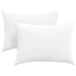 Coussins De Canapé 2 Pcs Blanc 70 X 50 Cm Tissu Vidaxl