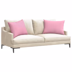 Coussins De Canapé 2 Pcs Rose 70 X 50 Cm Tissu Vidaxl - Vue supplémentaire 2