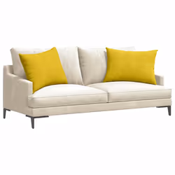 Coussins De Canapé 2 Pcs Jaune 70 X 50 Cm Vidaxl - Vue supplémentaire 2