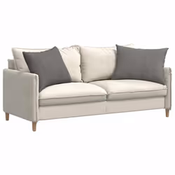 Coussins De Canapé 2 Pcs Gris Clair 70 X 50 Cm Vidaxl - Vue supplémentaire 2