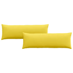 Coussins De Canapé 2 Pcs Jaune Clair 120 X 40 Cm Tissu Vidaxl