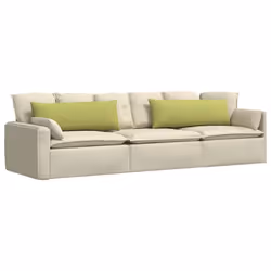 Coussins De Canapé 2 Pcs Vert Clair 120 X 40 Cm Tissu Vidaxl - Vue supplémentaire 2