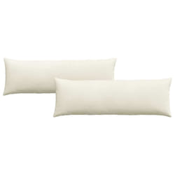 Coussins De Canapé 2 Pcs Crème 120 X 40 Cm Vidaxl