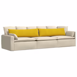 Coussins De Canapé 2 Pcs Jaune 145 X 40 Cm Vidaxl - Vue supplémentaire 2