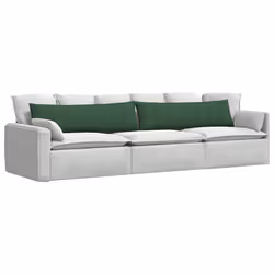 Coussins De Canapé 2 Pcs Vert Foncé 145 X 40 Cm Vidaxl - Vue supplémentaire 2