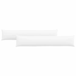 Coussins De Canapé 2 Pcs Blanc 200 X 40 Cm Tissu Vidaxl