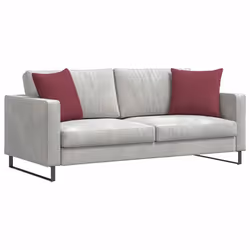 Coussins De Canapé 2 Pcs Bordeaux 45 X 45 Cm Tissu Vidaxl - Vue supplémentaire 2