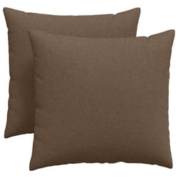 Coussins De Canapé 2 Pcs Marron 45 X 45 Cm Tissu Vidaxl