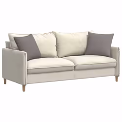 Coussins De Canapé 2 Pcs Taupe 45 X 45 Cm Tissu Vidaxl - Vue supplémentaire 2