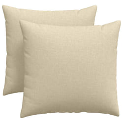 Coussins De Canapé 2 Pcs Crème 45 X 45 Cm Tissu Vidaxl