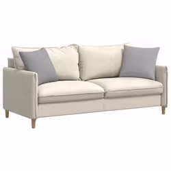 Coussins De Canapé 2 Pcs Gris Nuage 45 X 45 Cm Tissu Vidaxl - Vue supplémentaire 2
