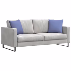 Coussins De Canapé 2 Pcs Bleu Denim 45 X 45 Cm Tissu Vidaxl - Vue supplémentaire 2