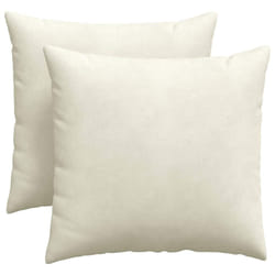 Coussins De Canapé 2 Pcs Crème 45 X 45 Cm Vidaxl