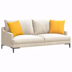 Coussins De Canapé 2 Pcs Jaune Clair 45 X 45 Cm Vidaxl - Vue supplémentaire 2