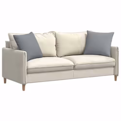 Coussins De Canapé 2 Pcs Gris Clair 50 X 50 Cm Tissu Vidaxl - Vue supplémentaire 2