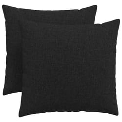 Coussins De Canapé 2 Pcs Noir 50 X 50 Cm Tissu Vidaxl