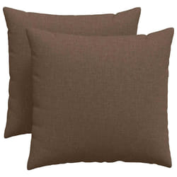 Coussins De Canapé 2 Pcs Marron 50 X 50 Cm Tissu Vidaxl
