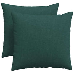 Coussins De Canapé 2 Pcs Vert Foncé 50 X 50 Cm Tissu Vidaxl