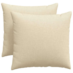 Coussins De Canapé 2 Pcs Crème 50 X 50 Cm Tissu Vidaxl