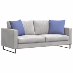 Coussins De Canapé 2 Pcs Bleu Denim 50 X 50 Cm Tissu Vidaxl - Vue supplémentaire 2