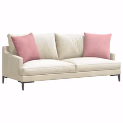 Coussins De Canapé 2 Pcs Rose 50 X 50 Cm Vidaxl - Vue supplémentaire 2