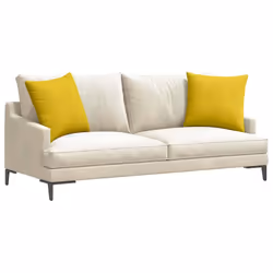 Coussins De Canapé 2 Pcs Jaune 50 X 50 Cm Vidaxl - Vue supplémentaire 2