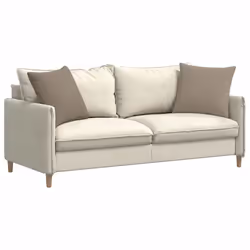 Coussins De Canapé 2 Pcs Taupe 50 X 50 Cm Tissu Vidaxl - Vue supplémentaire 2