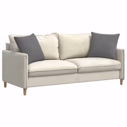 Coussins De Canapé 2 Pcs Gris Foncé 50 X 50 Cm Tissu Vidaxl - Vue supplémentaire 2