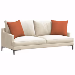 Coussins De Canapé 2 Pcs Rouge Orange 50 X 50 Cm Vidaxl - Vue supplémentaire 2