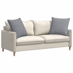 Coussins De Canapé 2 Pcs Gris Clair 60 X 60 Cm Tissu Vidaxl - Vue supplémentaire 2