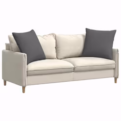 Coussins De Canapé 2 Pcs Gris Foncé 60 X 60 Cm Tissu Vidaxl - Vue supplémentaire 2