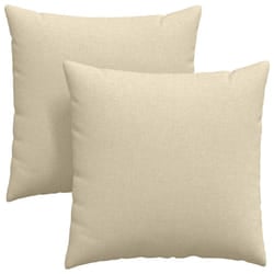 Coussins De Canapé 2 Pcs Crème 60 X 60 Cm Tissu Vidaxl