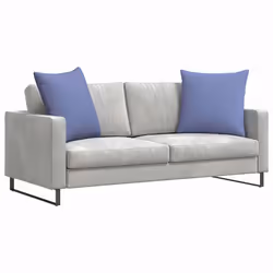 Coussins De Canapé 2 Pcs Bleu Denim 60 X 60 Cm Tissu Vidaxl - Vue supplémentaire 2