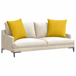 Coussins De Canapé 2 Pcs Jaune 60 X 60 Cm Vidaxl - Vue supplémentaire 2