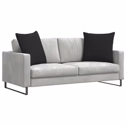 Coussins De Canapé 2 Pcs Noir 60 X 60 Cm Tissu Vidaxl - Vue supplémentaire 2