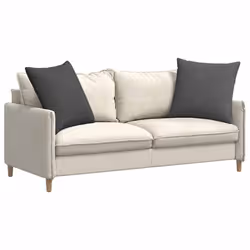 Coussins De Canapé 2 Pcs Gris Foncé 60 X 60 Cm Vidaxl - Vue supplémentaire 2