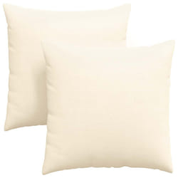 Coussins De Canapé 2 Pcs Crème 60 X 60 Cm Vidaxl