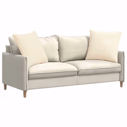 Coussins De Canapé 2 Pcs Crème 60 X 60 Cm Vidaxl - Vue supplémentaire 2