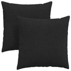 Coussins De Canapé 2 Pcs Noir 80 X 80 Cm Tissu Vidaxl