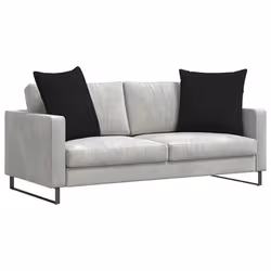 Coussins De Canapé 2 Pcs Noir 80 X 80 Cm Tissu Vidaxl - Vue supplémentaire 2