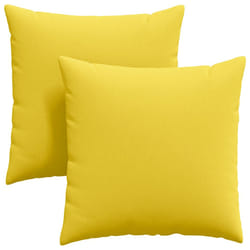 Coussins De Canapé 2 Pcs Jaune Clair 80 X 80 Cm Tissu Vidaxl