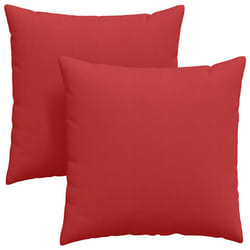 Coussins De Canapé 2 Pcs Rouge 80 X 80 Cm Tissu Vidaxl