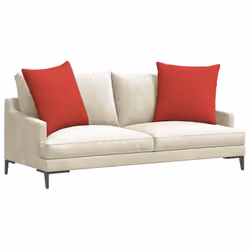 Coussins De Canapé 2 Pcs Rouge 80 X 80 Cm Tissu Vidaxl - Vue supplémentaire 2